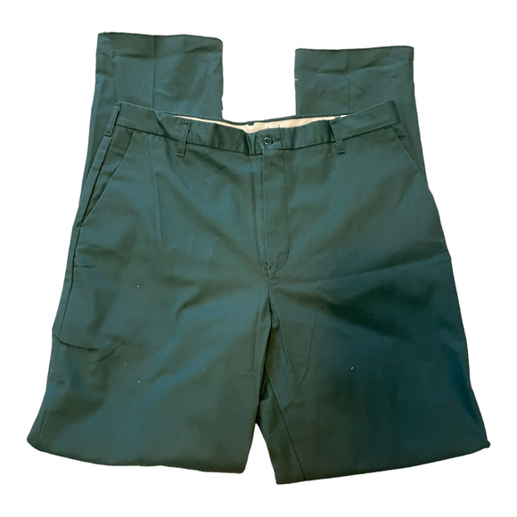 Cintas 945 Comfort Flex Green Work Dress Pants Trousers Men's Size 38 X 37 - Picture 1 of 7